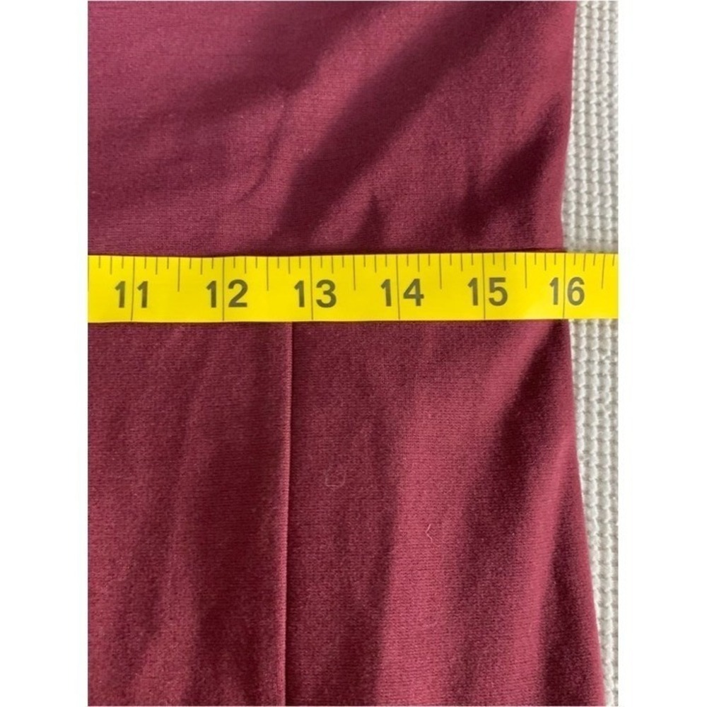 nine britton Double-Strap‎ V-Neck Midi Dress Burgundy Plum Large Career Evening - Picture 9 of 11